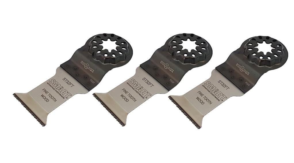 Smart Starlock Multitool Zaagblad - Fijntandig - Hout/Plastic - 32x42mm - 3 stuks