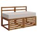 vidaXL Coussin de siège SOEST 100% Polyester Blanc 120 x 60 x 15 cm