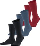 FALKE Family 3-Pack katoenen sokken voor heren, veelkleurig, maat 43-46