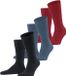 FALKE Family 3-Pack katoenen sokken voor heren, veelkleurig, maat 43-46