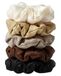 Yuaia Haircare Bløde Satin Hårelastikker Coffee 5 stk.