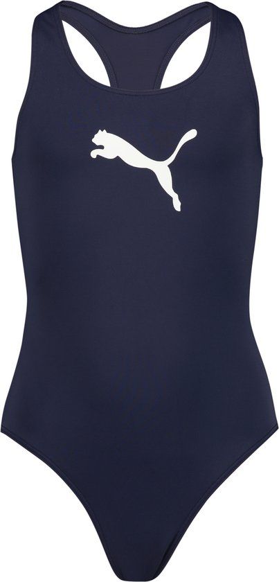 Puma Racerback Meisjes Badpak - Maat 140 - Navy