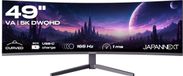 JAPANNEXT 49-inch gebogen pc-monitor | 5K UHD (5120x1440) | 165Hz | USB-C 90W | KVM | RJ45 | JN-49V165DQ-HSC9-L