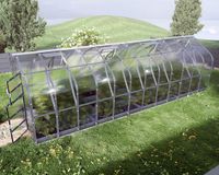KLASIKA GREENHOUSES KLASIKA Standart Polycarbonaat Tuinkas 2,5x8m 20m² + 4 Automatische Dakramen