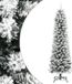 vidaXL Kunstkerstboom met sneeuw smal 210 cm PVC en PE