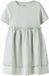 Robe coton biologique Pale Aqua Manches courtes Coupe évasée