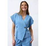 SisterS Point Light Blue Denim Top