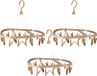 Urban Living Carrousel à linge/séchoir à linge - 3x - 20 clips - beige - plastique - 30 x 42 cm