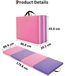 Tapis de gymnastique en cuir - Tapis de sport pliable en quatre - Portable avec poignées - Convient pour le yoga et le fitness - Pour enfants et adultes