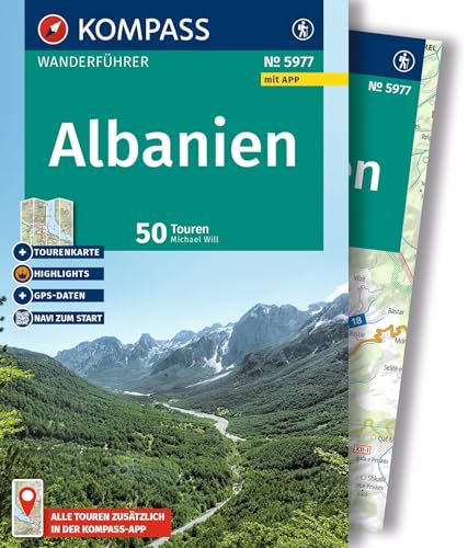 KOMPASS Wanderführer Albanien, 50 Touren mit Extra-Tourenkarte