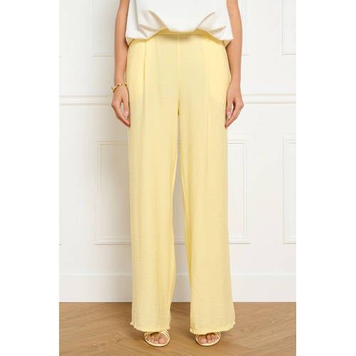 LOLALIZA wide leg fit broek - geel