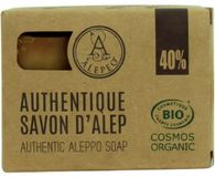 Alepeo Savon d'Alep 40% Laurier | Biologique | Vegan | Traditionnel Fait Main | 200g