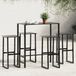 Maison Exclusive - Salon de jardin 5 pièces noir acier thermolaqué