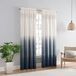 Vue Arashi Modern Boho Decorative Ombre Rod Pocket Window Curtain for Living Room (1 Panel), 52 in x 84 in, Indigo