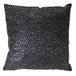 Mendler - Coussin décoratif, aspect baroque, noir, finition brillante 45x45cm