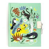 Avenue Mandarine CO204C dagboek 240 gelinieerde pagina's, 11 x 14 cm, met slotsluiting, Jungle