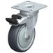 Roue pivotante pour appareil avec plaque de montage avec frein jante en polypropylène