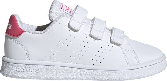 Adidas Advantage C Meisjes Sneakers - Ftwr White/Real Pink S18 - Maat 31