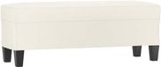 vidaXL Bankje 100x35x41 cm kunstleer crèmekleurig