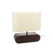 Homemania HOMBR_0206 Tafellamp Shade vorm, bureau, nachtkastje, donker hout, stof, wit, 30 x 12 x 31 cm