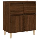 VidaXL Woonkamerdressoir 60x35x70 cm Bewerkt Hout Bruin Eikenkleur