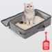 Merkloos Kattenbak Opvouwbaar Waterdicht 35 x 45 x 11 cm met Ritsdeksel en Schepje