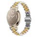 By Qubix Qubix Metalen schakelbandje - Zilver met goud - Compatible met Garmin Lily 2