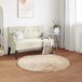 VidaXL VidaXL Tapijt van imitatie tafalla beige ø 80 cm polyester