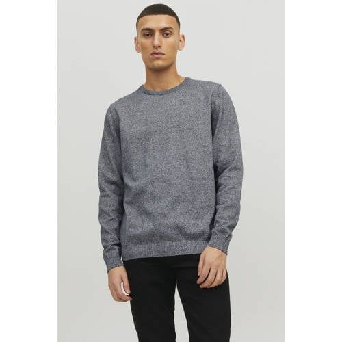 JACK & JONES ESSENTIALS pullover fijn gebreid blauw