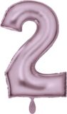 Groot Bol Cijfer ballon pastel roze 2