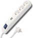 REV Prise multiple Ice - Lot de 2 - Multiprise 3 voies avec USB - 3680 W - 1,4 m - Blanc