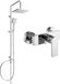 Mexen Tord opbouw douche set met regendouche en Cetus douchekraan, chroom - 744340200-00