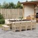 Prolenta Maison Exclusive - Tuinset voor de tuin, 13-delig, met kussens, beige, van polyrotan
