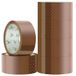 iSOUL 6 rollen verpakkingstape - Geluidsarm - Sterk - Bruin - 48 mm x 66 m