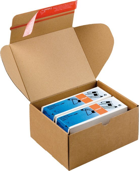 SendProof® Postpakketdoos - golfkarton - 192x155x91mm - bruin - 20 stuks