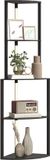 Homcom Vloerlamp - MDF - Zwart - 55,5 x 39,5 x 163 cm