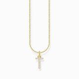 Thomas Sabo KE2259-414-14-L45V Halsketting Dames 925er Zilver 18K geel verguld 38-45cm