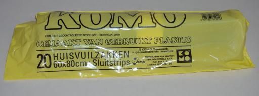 Komo Panda Komo Huisvuilzak komo 60x80 20