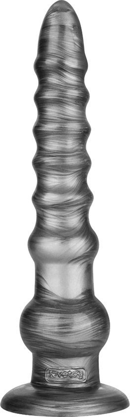 LoveToy Vibrax Slider Lange Vibrerende Anaal Dildo 32 cm Zilver