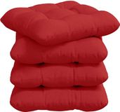 vidaXL Zitkussens 4 stuks Stof Rood 40 x 40 x 12 cm