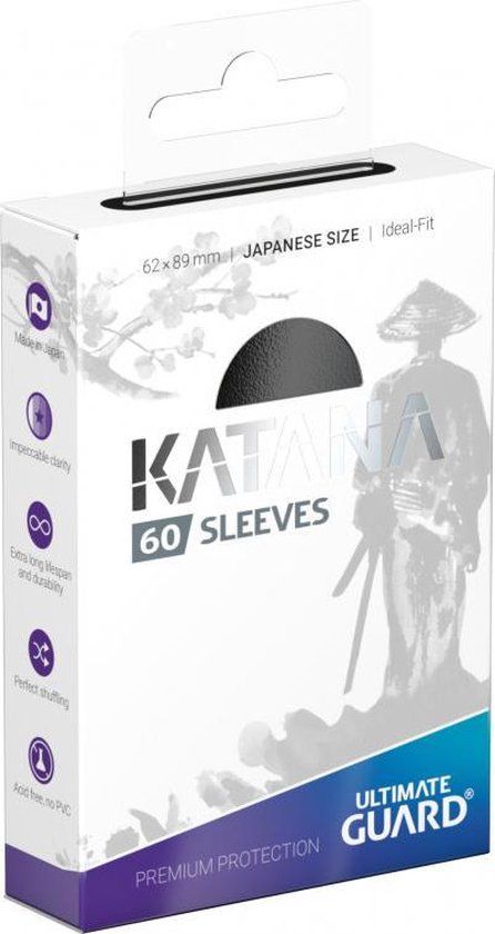 Ultimate Guard Katana Sleeves Japanese Size Black (60) - Pokémon