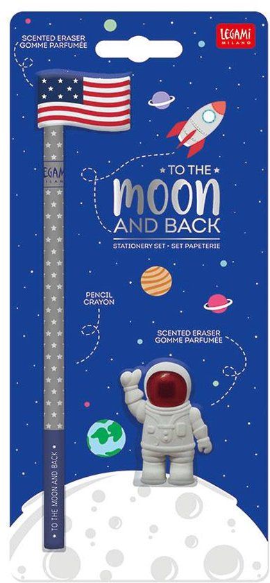 LEGAMI Milano To the Moon and Back Grafietpotloden HB 0.5 mm Grijs 2 stuks
