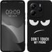 kwmobile telefoonhoesje geschikt voor Xiaomi Redmi Note 14 4G - Hoesje voor smartphone in wit / zwart - Backcover van TPU - Don't Touch My Phone design