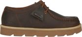 Clarks Meare Walla Lage Sneakers Heren Leer Donkerbruin Maat 42
