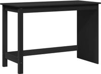 vidaXL Bureau - Zwart - 112 x 50 x 75 cm - Massief vurenhout