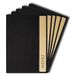 SIGEL Menubescherming 24 x 34 cm, 5 stuks | SM220, bamboe, 2 hoezen voor 8 vellen, elastische binding, donkergrijs/beige