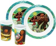 Fun House Vaiana Disney Kinderset van 2 glazen en 2 borden