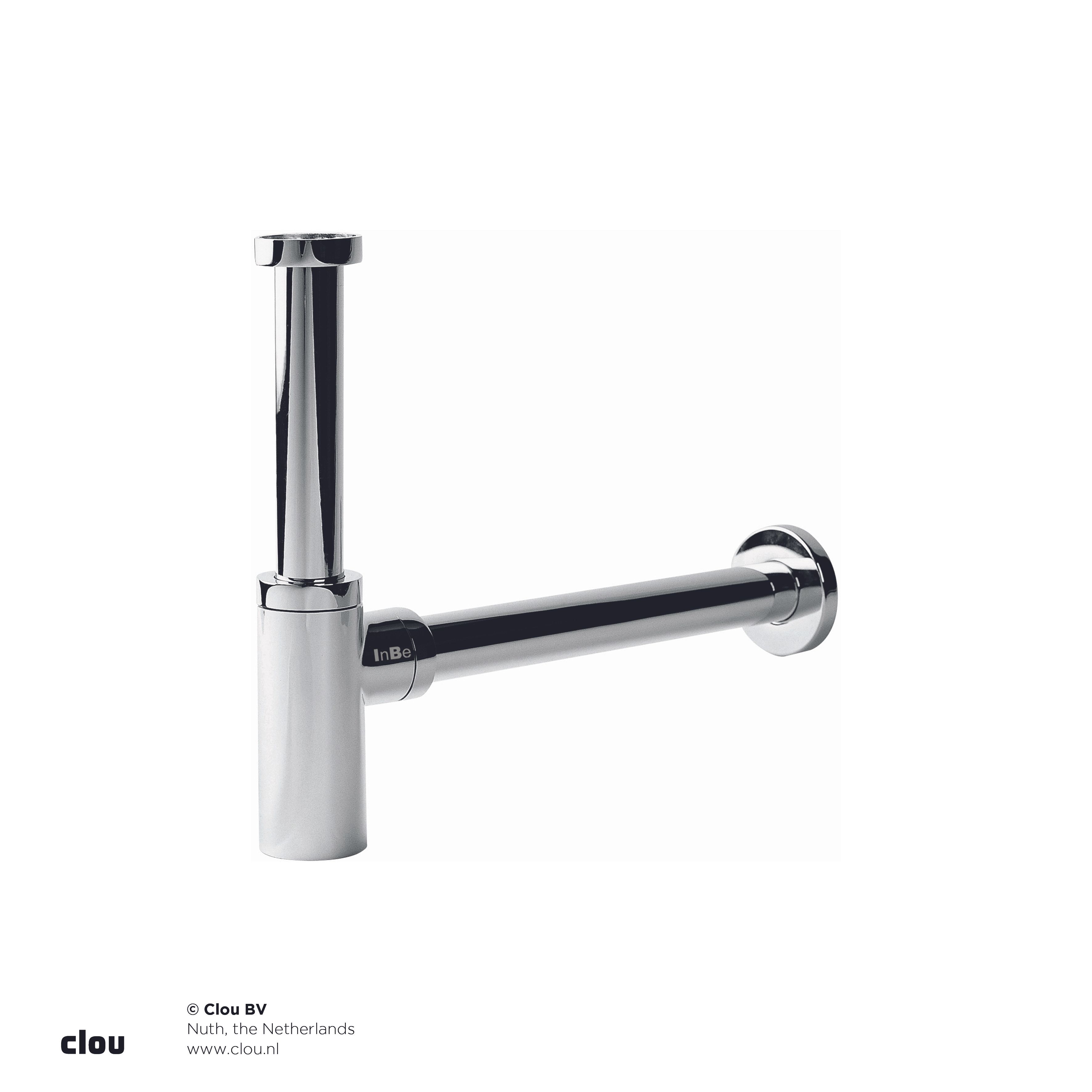 Clou InBe designsifon type 1, rond, chroom