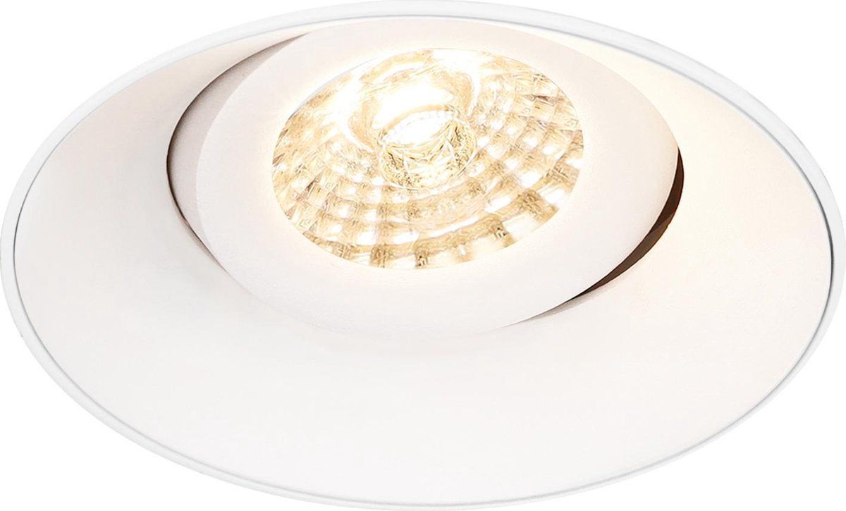 Pragmalux Navis SQ GU10 Trimless Inbouwspot Wit - Vierkant - Kantelbaar - Ø100mm