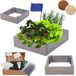 Modo24 ZP09 Carré Potager Surélevé En Escalier Modulable, Bois De Pin, Herbes/légumes, Jardin/terrasse/balcon, 9x30x30 Cm, Gris